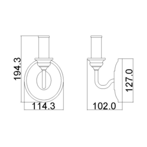Hartsville 1 Light Wall Light Elstead small 4