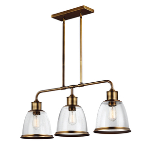 Hobson 3 Light Island csillár öregített sárgaréz Elstead small 0