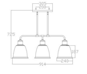 Hobson 3 Light Island csillár szatén nikkel Elstead small 5