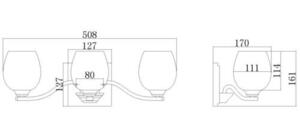 Kalli 3 Light Above Mirror Light Elstead small 4