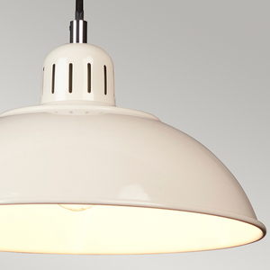 Franklin 1 Light Pendant - Cream Elstead small 3