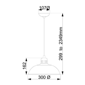 Franklin 1 Light Pendant - Cream Elstead small 4