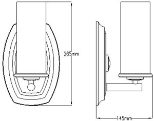 Dakota 1 Light Wall Light Elstead small 1