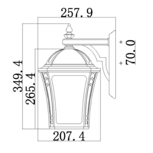 Wabash 2 Light Medium Wall Lantern Elstead small 1