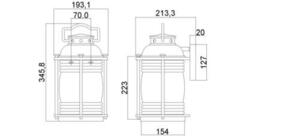 Ashland Bay 1 Light Medium Wall Lantern Elstead small 6