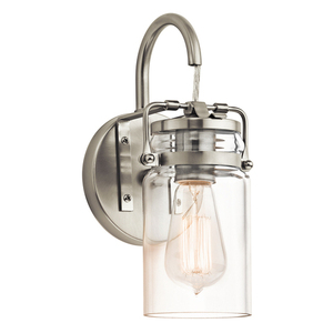 Brinley 1 Light fali lámpa - szálcsiszolt nikkel Elstead small 0