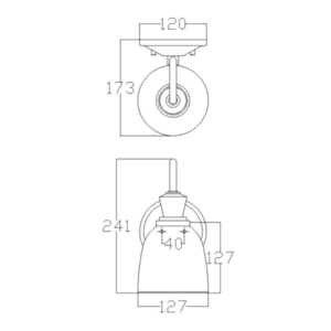 Cora 1 Light fali lámpa Elstead small 4