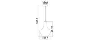 Kis függőlámpa Everly 1 Light - Olde Bronze Elstead small 3