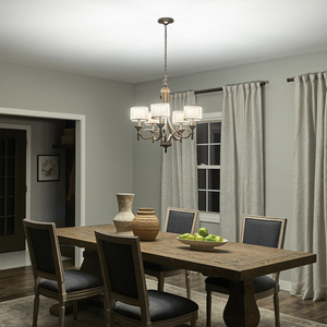 Lacey 5 Light Chandelier – Mission Bronze Elstead small 5