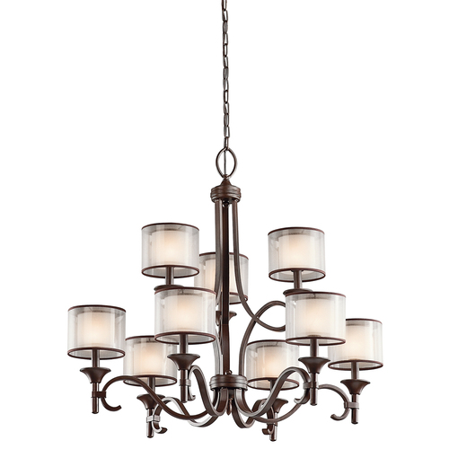 Jelölje be Lacey 9 Light Chandelier – Mission Bronze Elstead