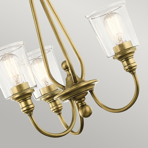 Waverly 3 Light Chandelier - természetes sárgaréz Elstead small 2