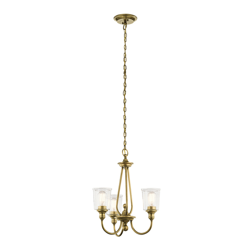 Jelölje be Waverly 3 Light Chandelier - természetes sárgaréz Elstead