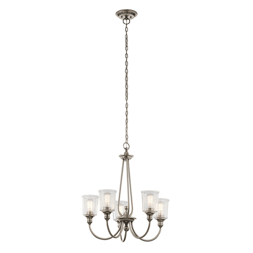 Jelölje be Waverly 5 Light Chandelier - klasszikus ón Elstead