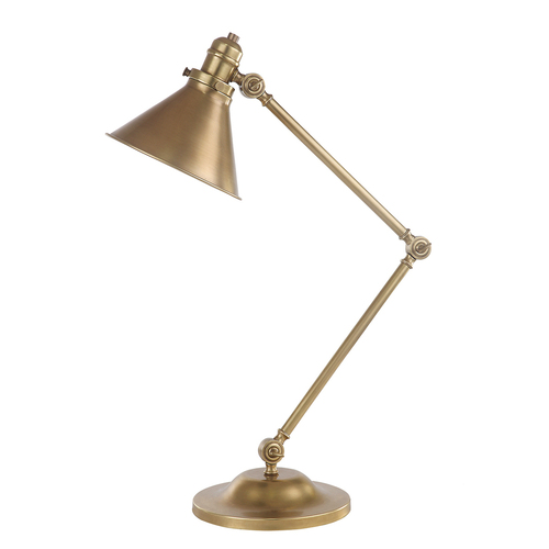 Jelölje be Provence 1 Light asztali lámpa - öregített sárgaréz Elstead