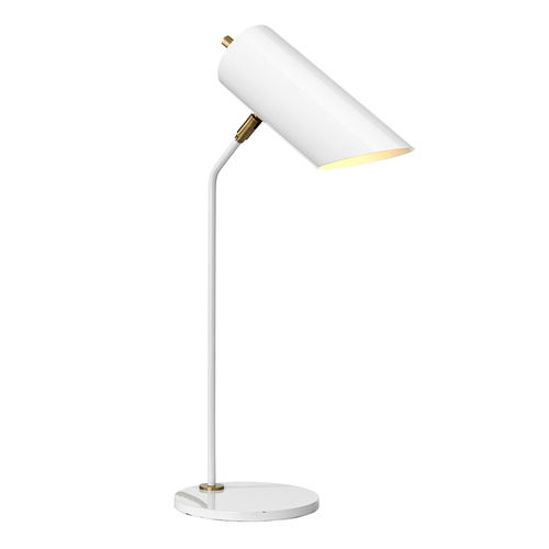 Jelölje be Quinto 1 Light asztali lámpa - fehér öregített sárgaréz Elstead