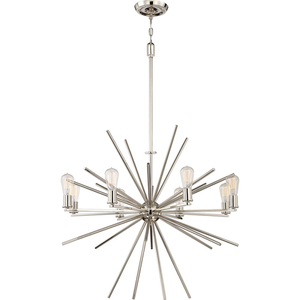 Uptown Carnegie 8 Light Chandelier - Imperial Silver Elstead small 0