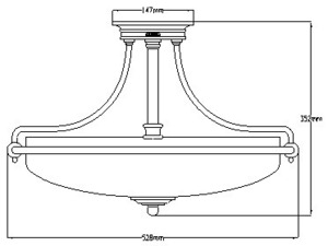 Griffin 4 Plafond - Palladian bronz Elstead small 5