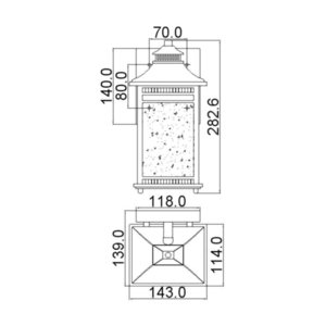 Livingston 1 Light Small Wall Lantern Elstead small 4