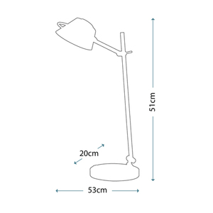 Spencer LED asztali lámpa Western Bronze Elstead színben small 3