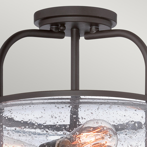Trilogy 3 Light Medium Semi-Flush – Old Bronze Elstead small 1