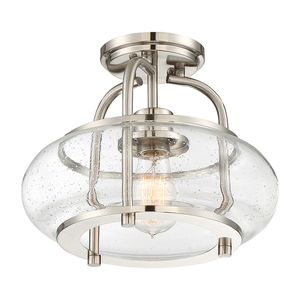 Plafond Trilogy 1 - csiszolt nikkel Elstead small 3