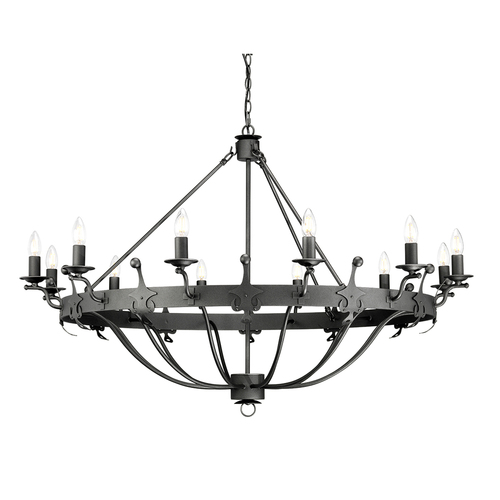 Jelölje be Windsor 12 Light Chandelier - Graphite Elstead