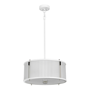 Corona 3 Light Pendant - fehér polírozott nikkel Elstead small 1