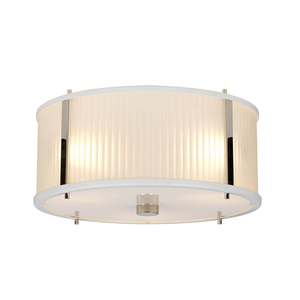 Corona 3 Light Pendant - fehér polírozott nikkel Elstead small 2