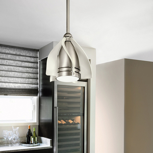 Terna ventilátor lámpa Szálcsiszolt nikkel, IP20 LED 3000K 38cm small 5