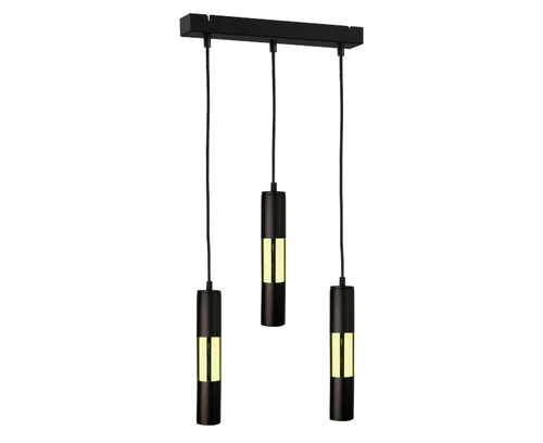 Jelölje be Keter Lighting Magnum fekete-arany függeszték 3xGU10 1256