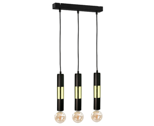 Keter Lighting MAGNUM BULB 1266 függőlámpa 3×E27 fekete-arany small 0