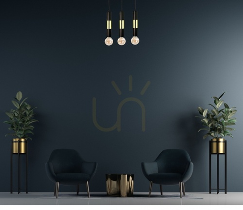 Jelölje be Keter Lighting MAGNUM BULB 1266 függőlámpa 3×E27 fekete-arany