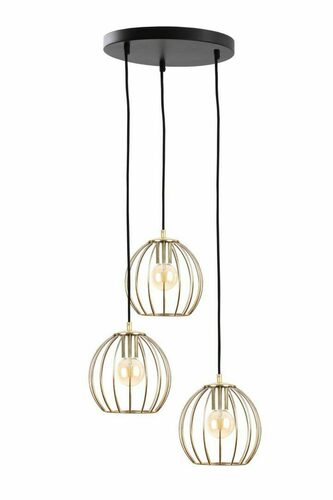 Jelölje be Függesztett lámpa 3xE27 GLOBE BLACK / GOLD