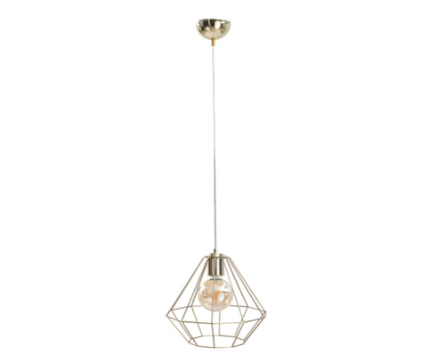 Jelölje be Keter Lighting FARO GOLD függesztett lámpa arany drótkalitka E27 60 W Ø29 cm