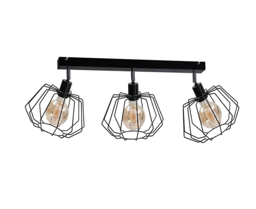 Jelölje be Keter Lighting LUNA BLACK fekete, 3 foglalatos E27 mennyezeti spotlámpa, 63 cm