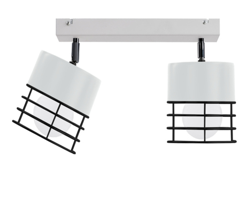 Jelölje be Keter Lighting OHIO fehér-fekete mennyezeti spotlámpa 2 × E27, 50 cm, 784