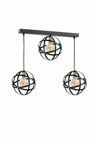 Jelölje be POLA 3xE27 függőlámpa fekete/arany 70 cm Keter Lighting