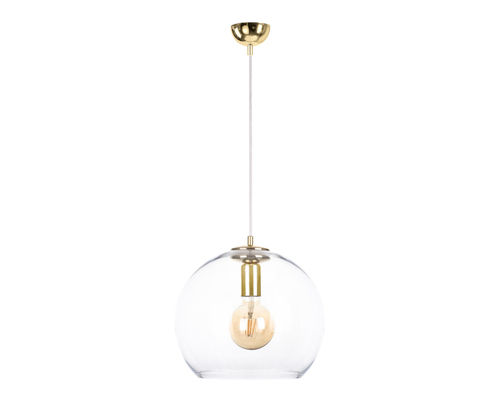 Jelölje be Függőlámpa Keter Lighting NOE 1xE27 arany üvegbúrával 34 cm