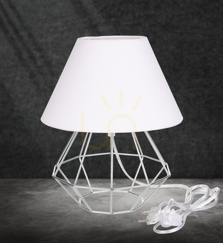 Jelölje be Éjjeli lámpa 1xE27 PATI SILVER/WHITE
