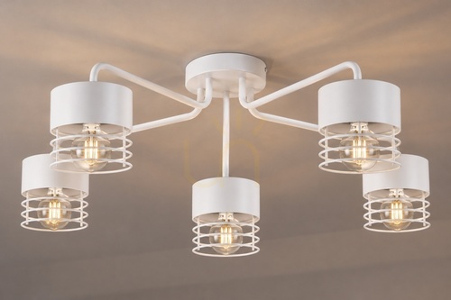 Jelölje be Keter Lighting ATOLLO 1118 fehér mennyezeti lámpa, 5×E27, 70 cm