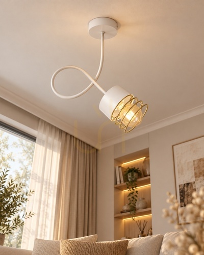 Jelölje be Keter Lighting Royal 1129 fehér-arany mennyezeti lámpa 1×E27