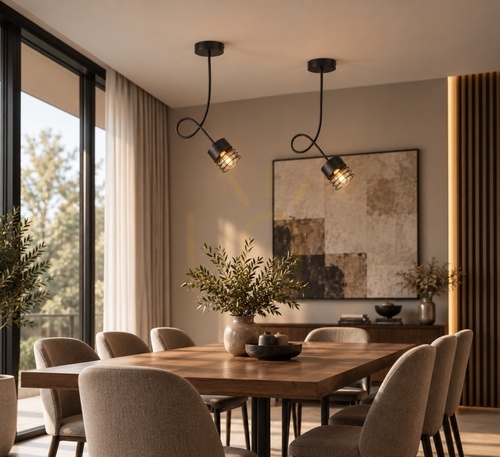 Jelölje be Keter Lighting ELLE 1138 fekete mennyezeti lámpa, 1×E27