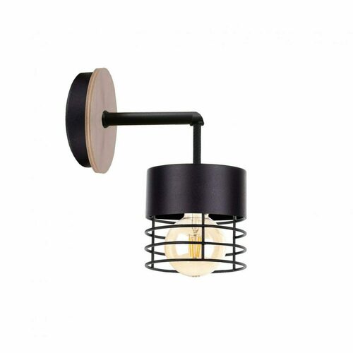 Jelölje be 1xE27 CASA BLACK WOOD fali lámpa