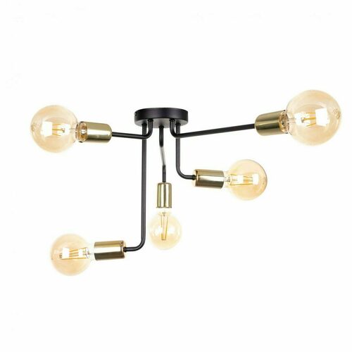 Jelölje be Mennyezeti lámpa 5xE27 NIXON BLACK / GOLD
