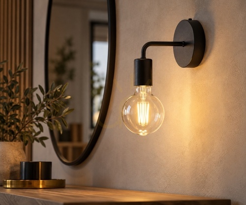 Jelölje be Keter Lighting NIXON BLACK fekete fali lámpa 1×E27