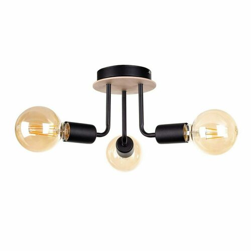 Jelölje be Mennyezeti lámpa 3xE27 LUNA WOOD BLACK