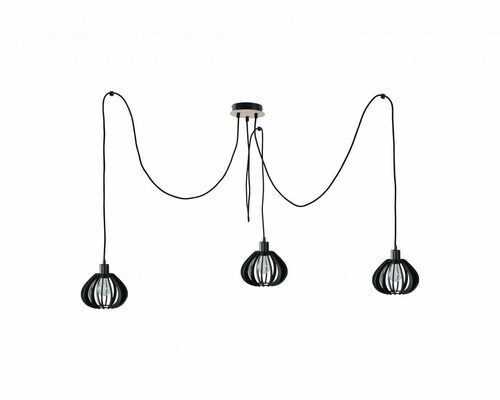 Jelölje be Függesztett lámpa 3xE27 NICOLETA BLACK AND NATURAL 818