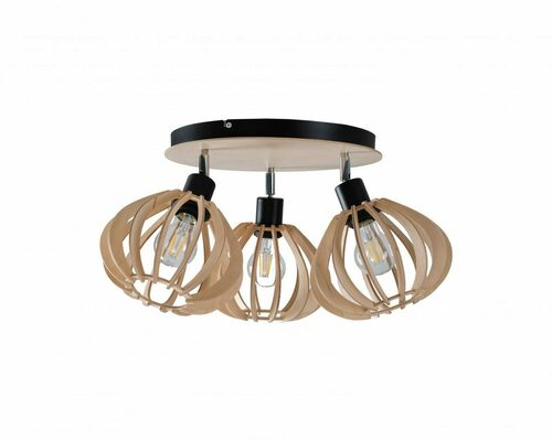 Jelölje be Keter Lighting NICOLETA 827 natúr/fekete mennyezeti spotlámpa 3xE27