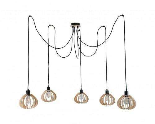Jelölje be Keter Lighting NICOLETA 829 natúr/fekete, 5×E27 függeszték