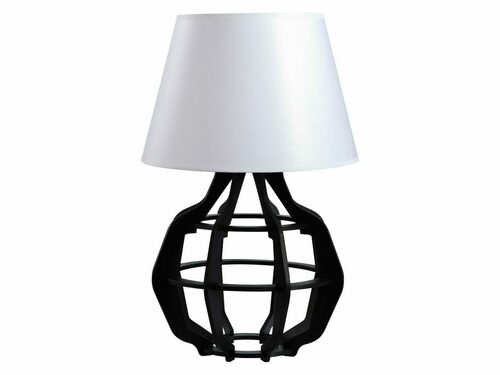 Jelölje be Éjjeli lámpa Keter Lighting BENTO BLACK WHITE II 925, 46 cm, rétegelt lemez és textilbúra, fekete-fehér, 1xE27
